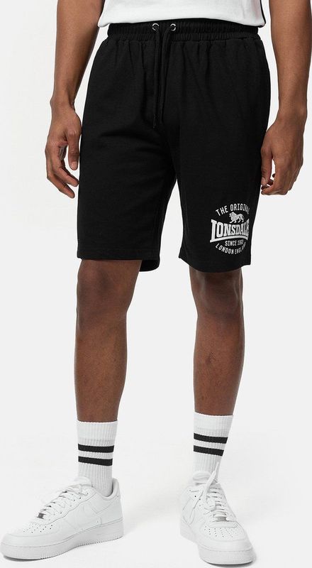 Lonsdale - Traprain Shorts - Korte Broeken - Zwart/Wit - Normale Passform
