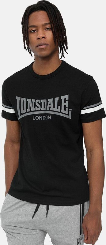 Lonsdale T-Shirt Creich T-Shirt normale Passform Sand Navy Red