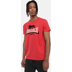 Lonsdale - Lubcroy - T-shirt - Rood/Navy/Sand - Normale Passform