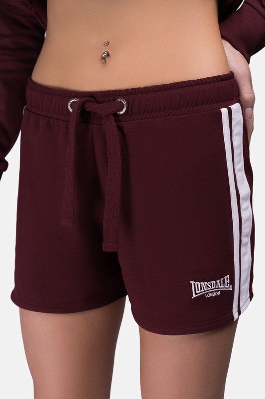 Lonsdale - Carloway - Korte Broeken - Oxblood/Wit - 117406