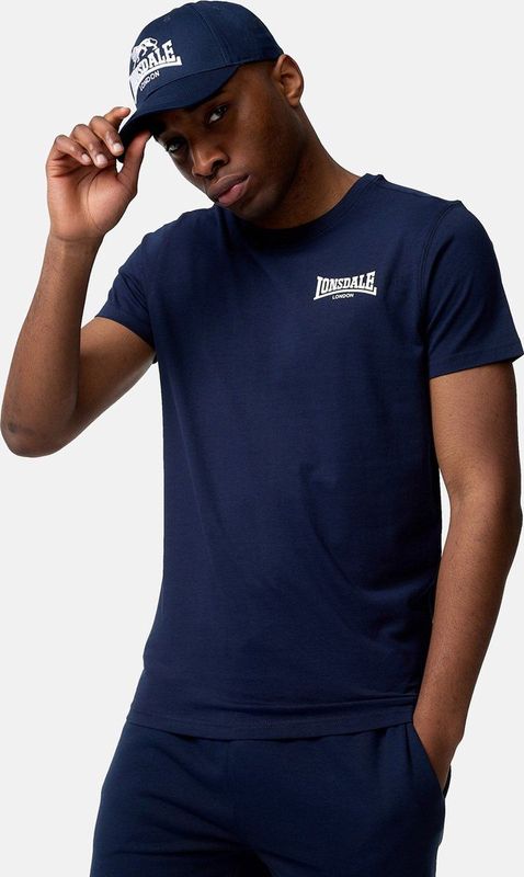 LONSDALE Shirt 'ELMDON'  navy / wit