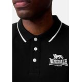 LONSDALE Ballygalley Poloshirt - Zwart/Wit - Katoen