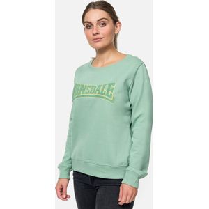 Lonsdale - Ballyhip - Sweatshirt - Groen/Mosterd - Ronde Hals, Lange Mouwen