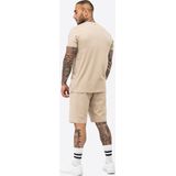 Lonsdale - Moy - Trainingsanzug - Beige/Wit - Katoen, T-Shirt & Shorts Set