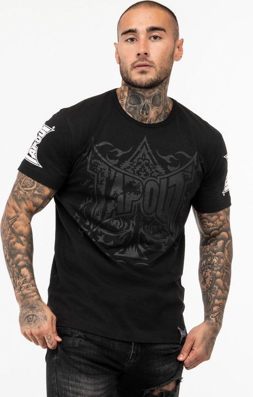 Tapout - Crewneck Shirt - Zwart - 100% Gekamd Katoen
