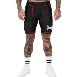 Tapout Functionele korte broek voor heren, Zwart/Wit/Rood