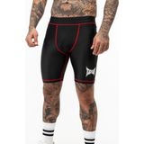 Tapout - 960029 - Functionele Shorts - Zwart/Wit/Rood - Nauwsluitende Pasvorm