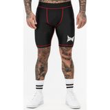 Tapout - 960029 - Functionele Shorts - Zwart/Wit/Rood - Nauwsluitende Pasvorm