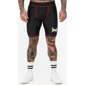 Tapout - 960029 - Functionele Shorts - Zwart/Wit/Rood - Nauwsluitende Pasvorm