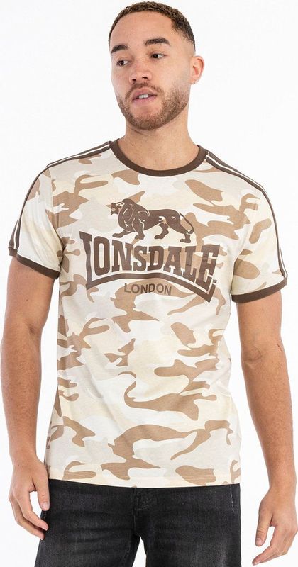 Lonsdale T-Shirt Cregneash T-Shirt normale Passform Camo Desert