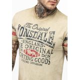 Lonsdale - Skeld - T-Shirt - Sand/Navy/Red - Normale Passform