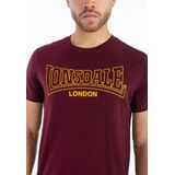 Lonsdale - Beanley - T-shirt - Zwart/Navy/Oxblood - Normale Passform - Dreierpack