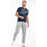 Lonsdale - VIRKIE - Joggingbroek - Marl Grey/Navy/Red - Materiaal: Katoen