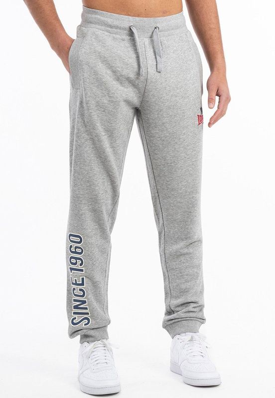 Lonsdale - VIRKIE - Joggingbroek - Marl Grey/Navy/Red - Materiaal: Katoen