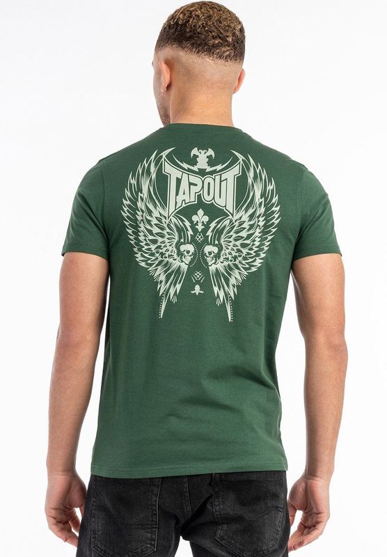 Tapout - Mask T-shirt - Korte Mouwen - Zwart - 100% Gekamd Katoen