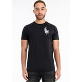 T-shirt - Zwart - 100% Gekamd Katoen - Regular Fit