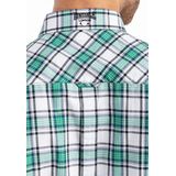 Lonsdale - Geruit Overhemd - Korte Mouwen - Blauw/Wit - Katoen