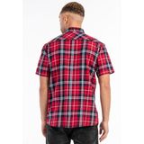 Lonsdale - Brixworth T-shirt - Rood-Navy - 100% Katoen - Korte Mouwen