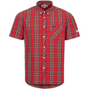 Lonsdale - Brixworth T-shirt - Rood-Navy - 100% Katoen - Korte Mouwen