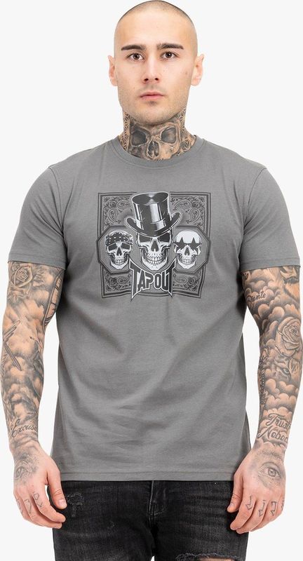 Tapout Heren-T-shirt normale pasvorm SCHEDEL THEE