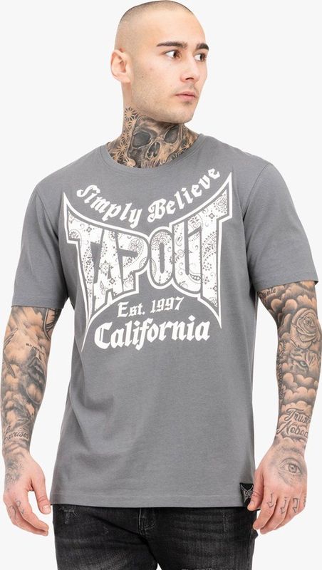 Tapout - Haily Be - T-shirt - Grey/White - Lockere Passform