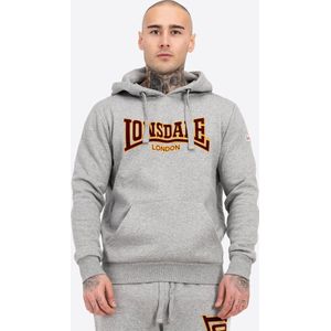 Lonsdale Hoodie Hooded Classic Ll002 Kapuzensweatshirt schmale Passform Marl Grey