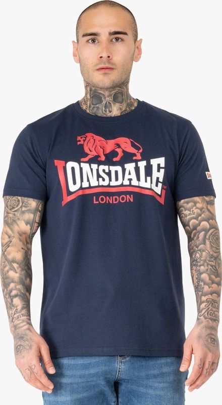 Lonsdale - Klassieke Sweater - Rood - 100% Gekamd Katoen