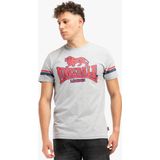 Lonsdale - Methley - T-Shirt - Marl Grey/Navy/Red - Normale Passform