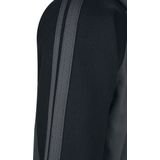 Hoodie - Kangoeroezak - Fleece - Contrasterende Mouwen - Logo Borduring