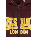 Lonsdale - DARFIELD - Sweatshirt - Oxblood/Geel/Wit - Materiaal: Katoen