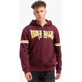 Lonsdale - DARFIELD - Sweatshirt - Oxblood/Geel/Wit - Materiaal: Katoen