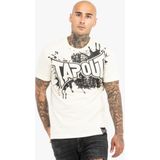 Tapout - Splashed T-Shirt - Ecru/Black - Normale Passform