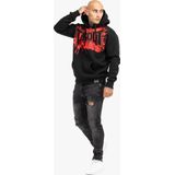 Tapout - Pacomila - Kapuzensweatshirt - Zwart/Rood - Normale Passform