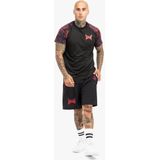 Tapout - Taproot Tee - Funktionsshirt - Zwart/Rood/Aubergine - Normale Pasvorm