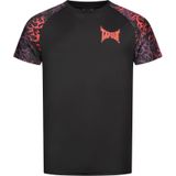 Tapout - Taproot Tee - Funktionsshirt - Zwart/Rood/Aubergine - Normale Pasvorm