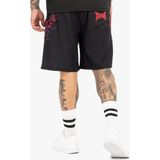 Tapout - Taproot Shorts - Korte Broeken - Zwart/Rood/Aubergine - Normale Pasvorm