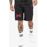 Tapout - Taproot Shorts - Korte Broeken - Zwart/Rood/Aubergine - Normale Pasvorm