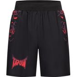 Tapout - Taproot Shorts - Korte Broeken - Zwart/Rood/Aubergine - Normale Pasvorm