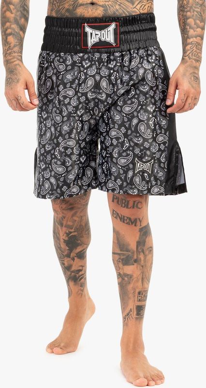 Tapout - Moreno - Boksbroek - Zwart - 100% Polyester, Satijn