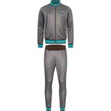 Lonsdale - Slim Fit - Trainingspak - Zwart - Met Ritszakken en All-Over Print