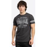 LONSDALE - Shirt 'Winnard' - Antraciet / Lichtgrijs - Nachtkleding