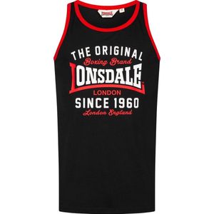 Lonsdale - ANDOVER - T-shirt - Zwart/Rood/Wit - Katoen