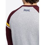 Lonsdale - Bregis - Sweatshirt - Marl Grey/Oxblood/Navy - Normale Passform