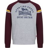 Lonsdale - Bregis - Sweatshirt - Marl Grey/Oxblood/Navy - Normale Passform