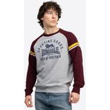 Lonsdale - Bregis - Sweatshirt - Marl Grey/Oxblood/Navy - Normale Passform