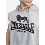 Lonsdale - Bignor - Sweatshirt - Marl Grey/Black - Ärmellos met Kapuze