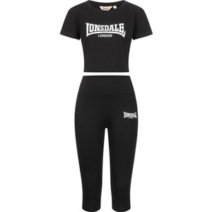 Lonsdale - IXWORTH - T-shirt en Leggings - Zwart/Wit - Katoen