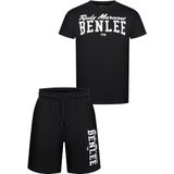 BENLEE Heren T-Shirt & Shorts Set Regular Fit SURRY, Zwart/Wit, XXL