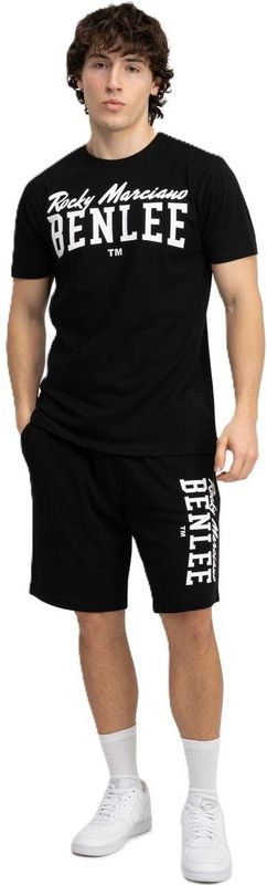 BENLEE Heren T-Shirt & Shorts Set Regular Fit SURRY, Zwart/Wit, XXL