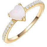 Glanzstücke München - Ring Herz Sterling Silber Mondstein (synth.) in Gelbgold Ringe 1 ct Damen (69.99 € / 1 ct)